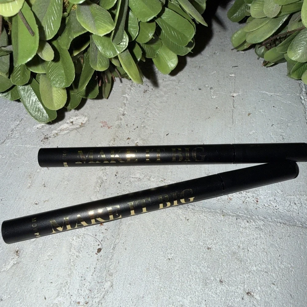 Morphe Make It Big Brush Tip Liquid Liner Bold Black 0.019oz‎ each Full Size X 2